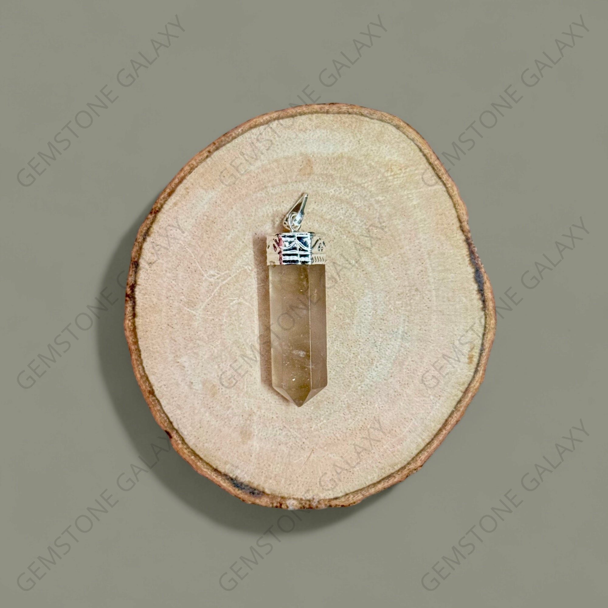 Smoky Quartz Pencil Pendant