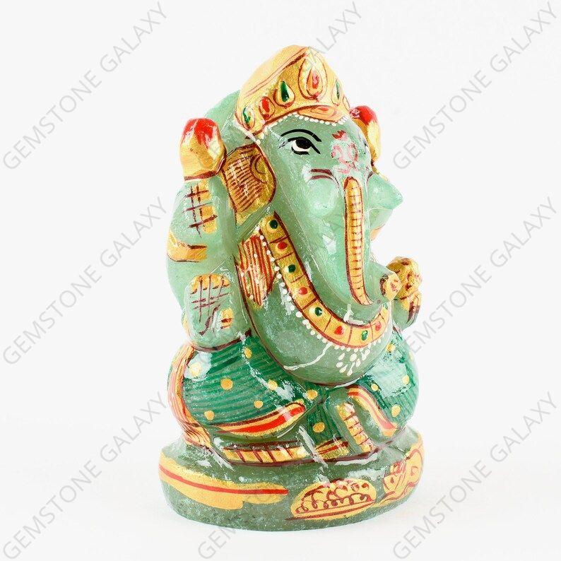 Lord Ganesha - Green Aventurine