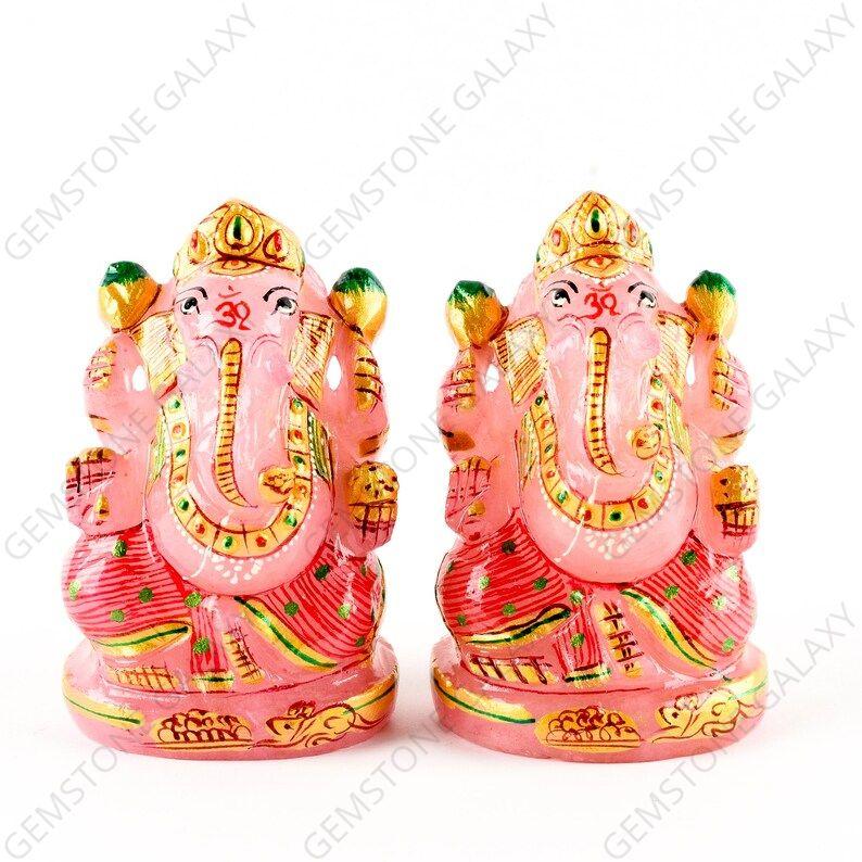 Lord Ganesha - Rose Quartz