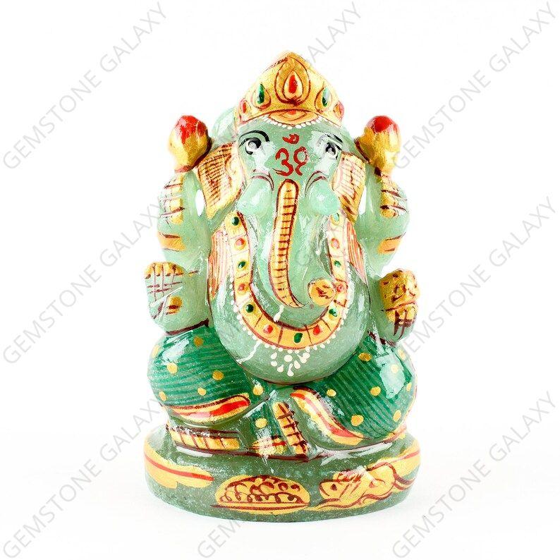 Lord Ganesha - Green Aventurine