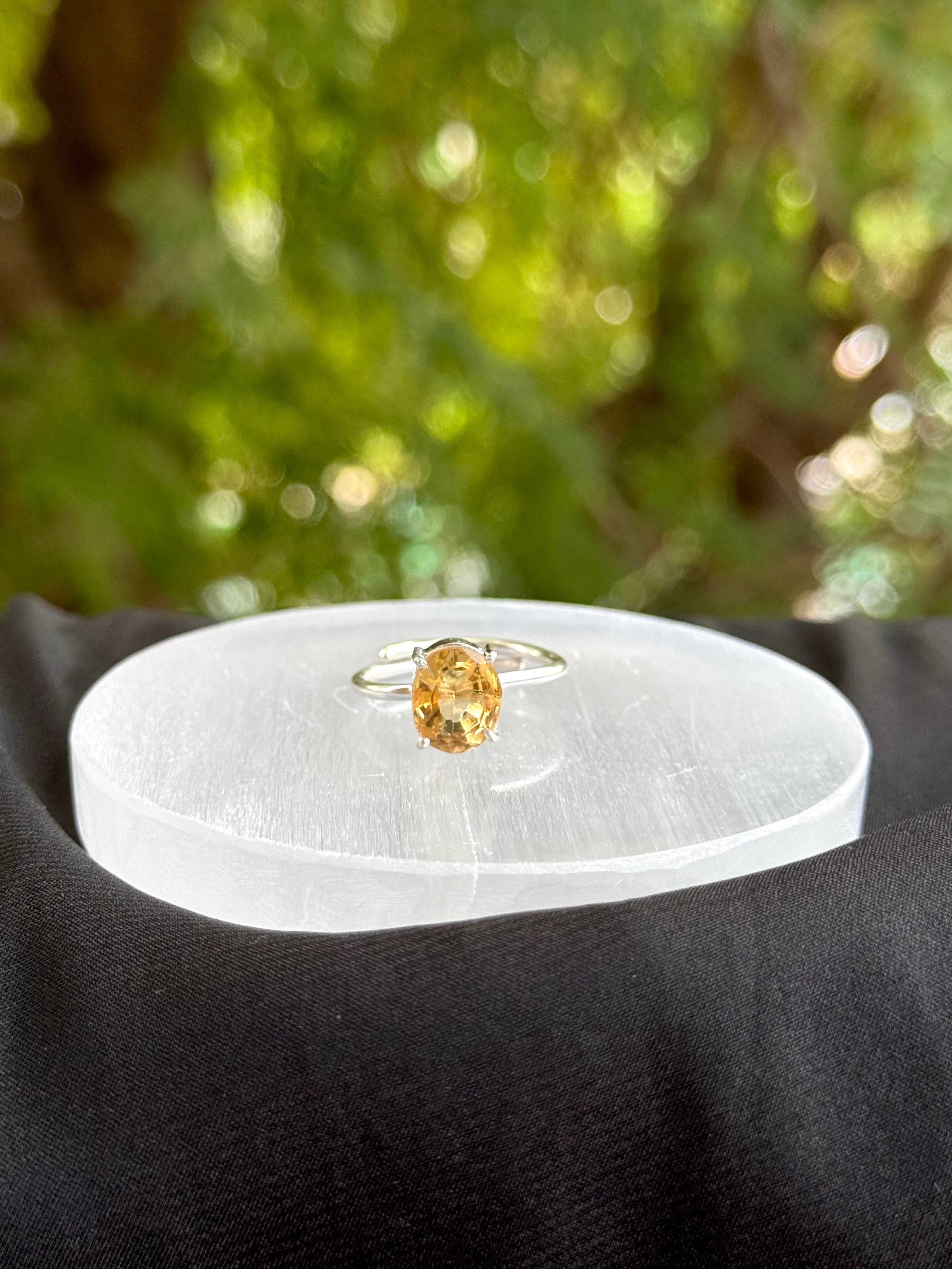 Citrine Adjustable Ring