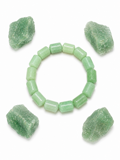 Green Aventurine Tube Bracelet