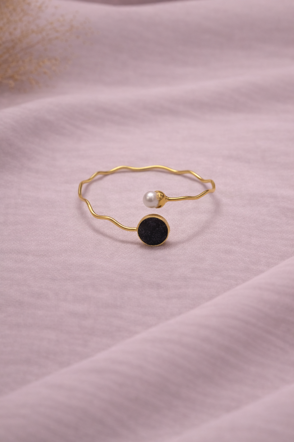 Eclipse Pearl Cuff Bracelet