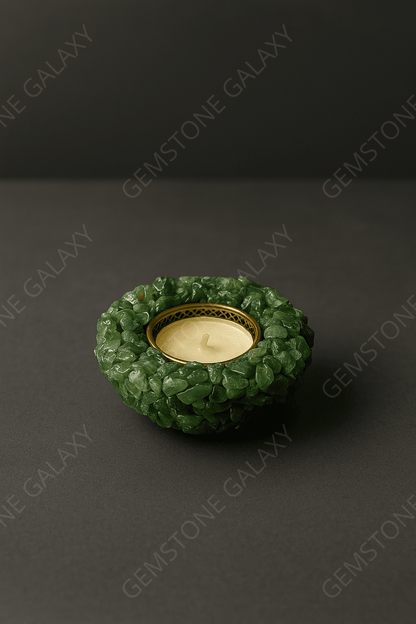 Jade Crystal Candle Holder