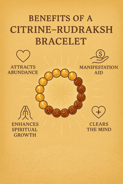 Citrine - Rudraksha Bracelet