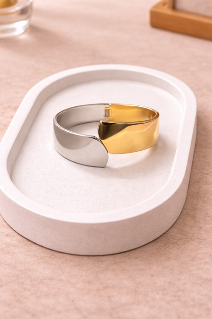 Dual Luxe Wave Cuff Bracelet