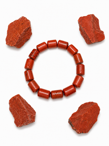 Red Jasper Tube Bracelet