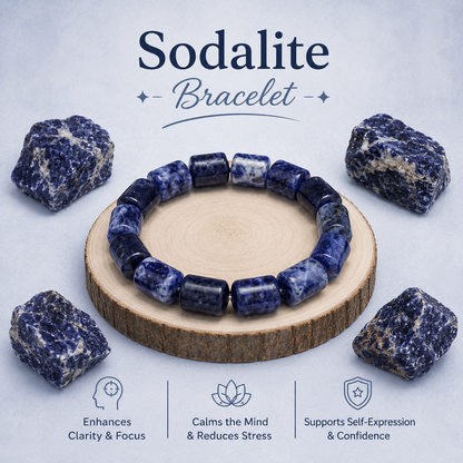 Sodalite Tube Bracelet