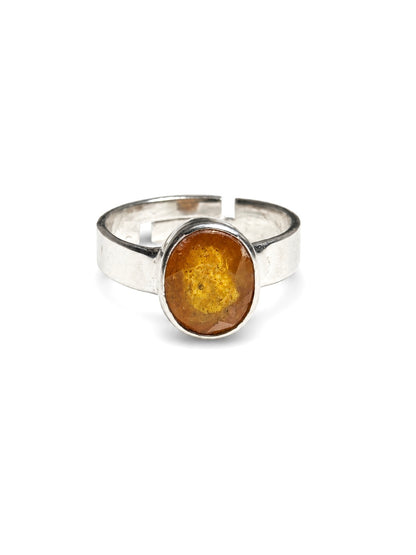 Yellow Sapphire (Pukhraj) Adjustable Ring