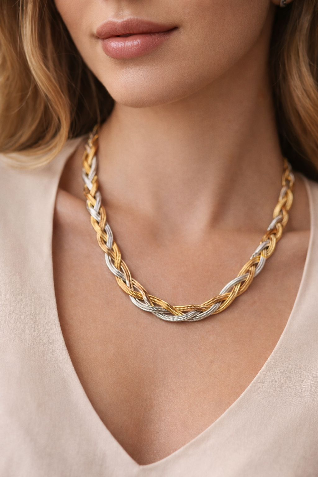 Trinity Luxe Braided Necklace