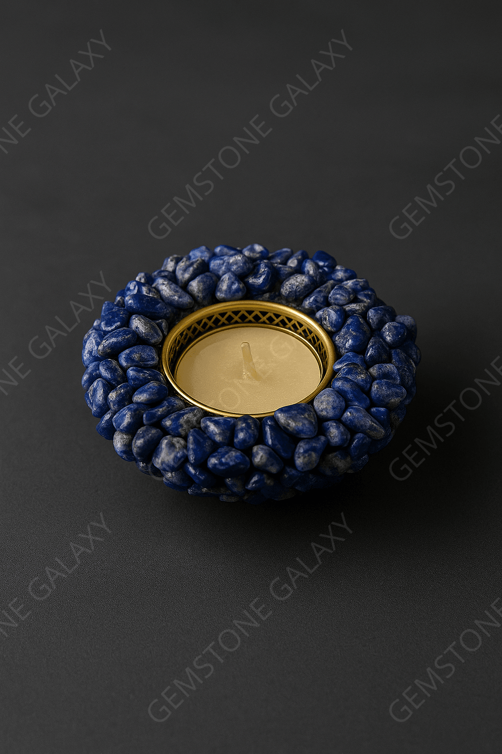 Sodalite Crystal Candle Holder