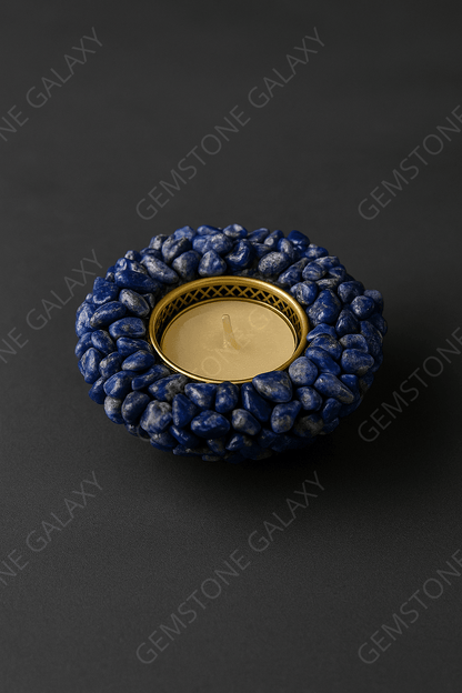 Sodalite Crystal Candle Holder