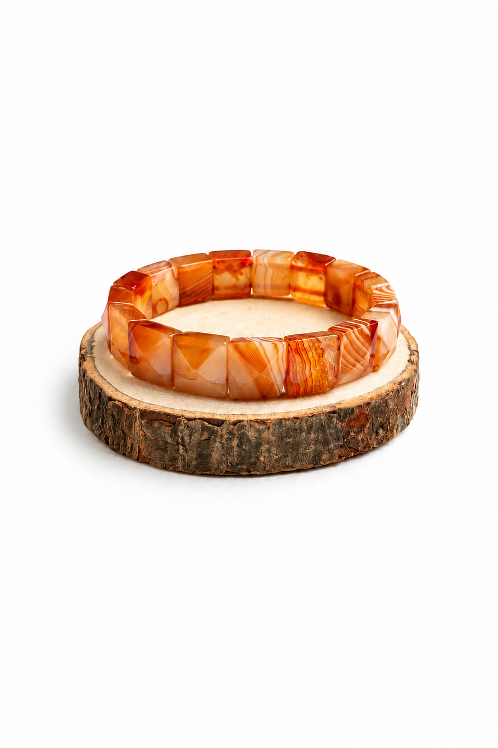 Carnelian Square Cut Bracelet