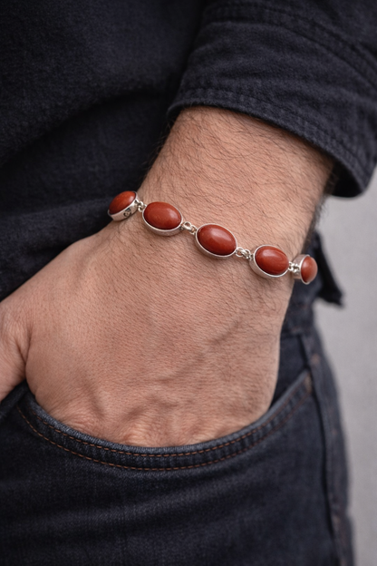 Red Jasper Adjustable Bracelet