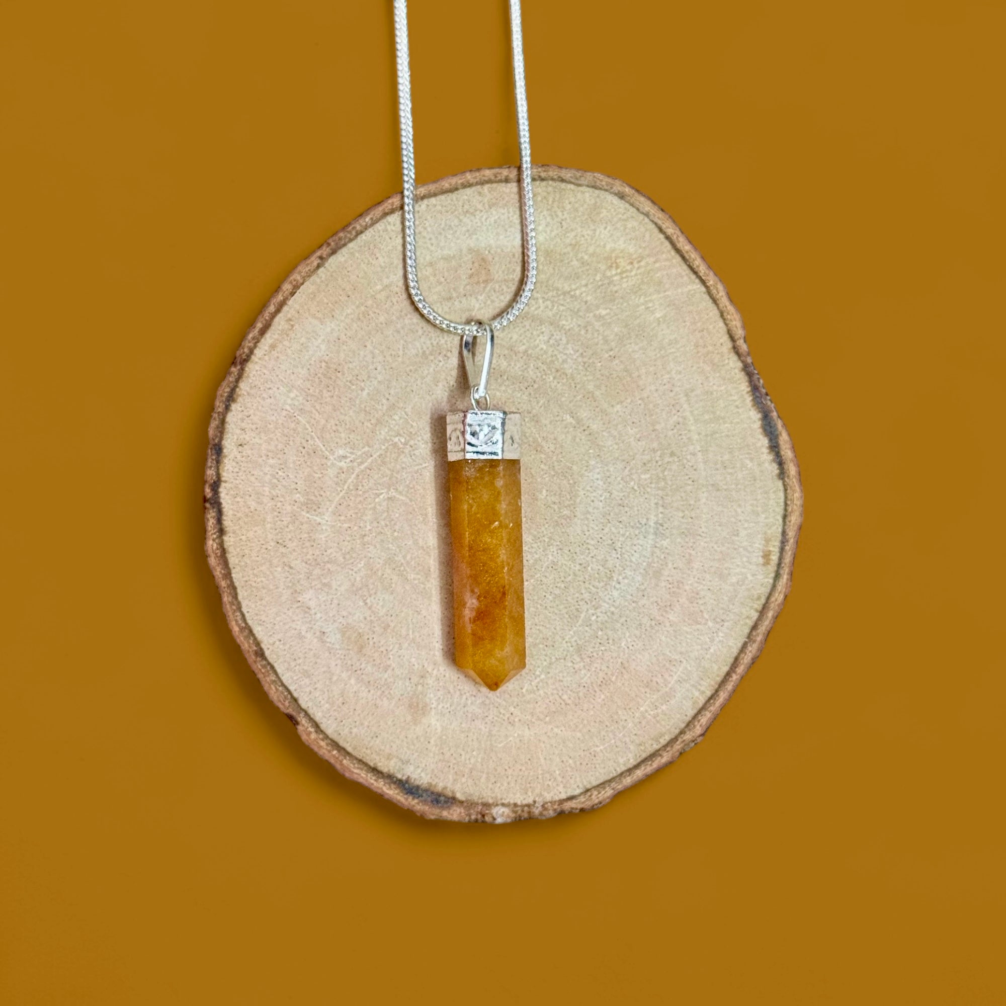 Citrine Pencil Pendant