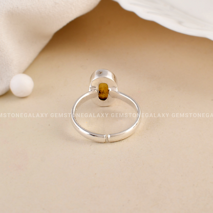 Amber Adjustable Ring