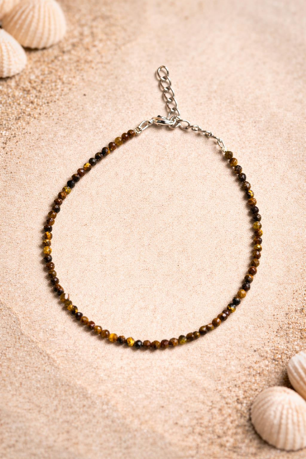 Tiger Eye Adjustable Anklet