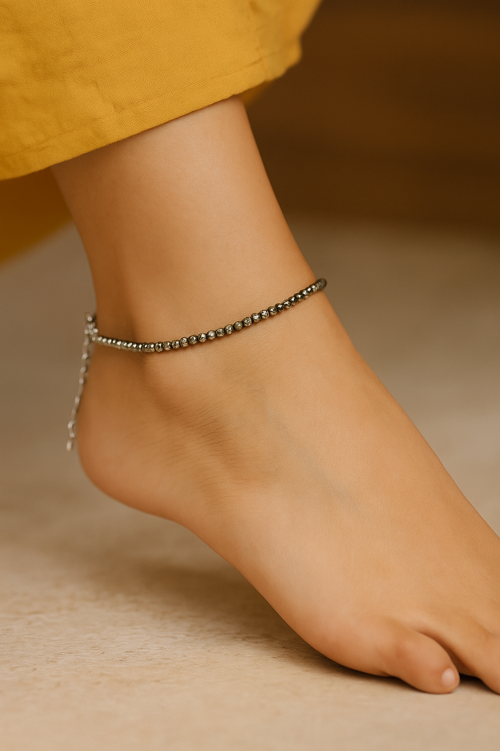 Pyrite Adjustable Anklet