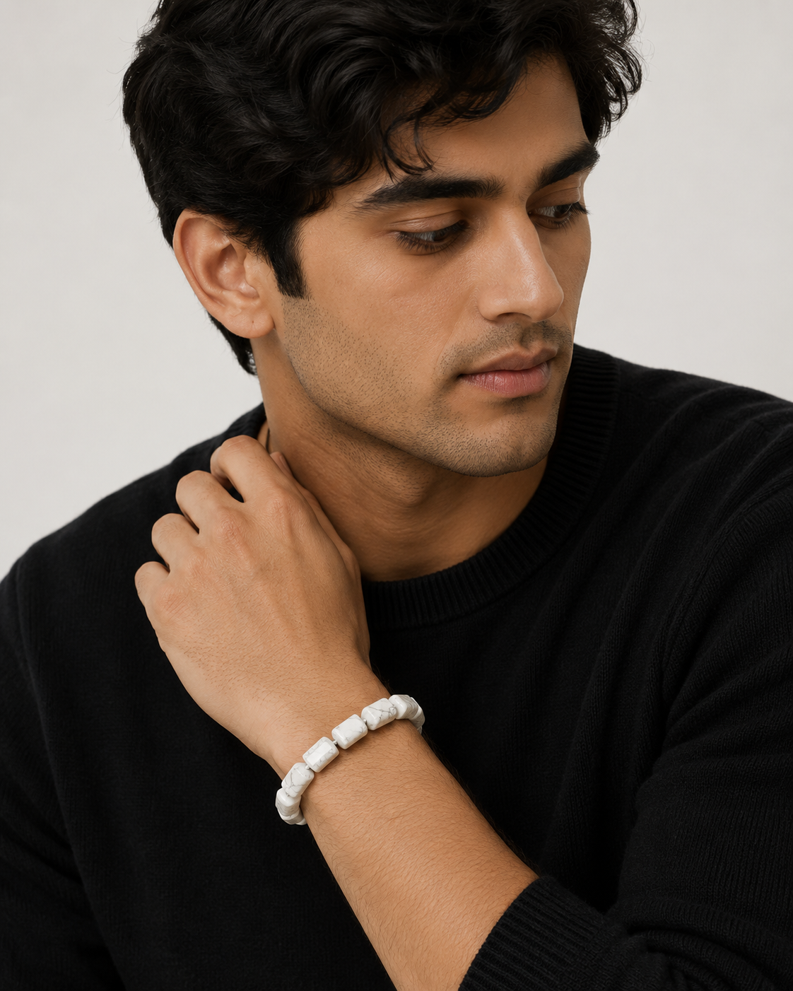 Howlite Tube Bracelet