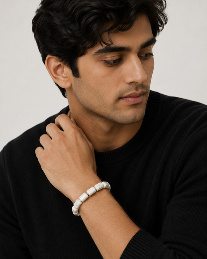 Howlite Tube Bracelet