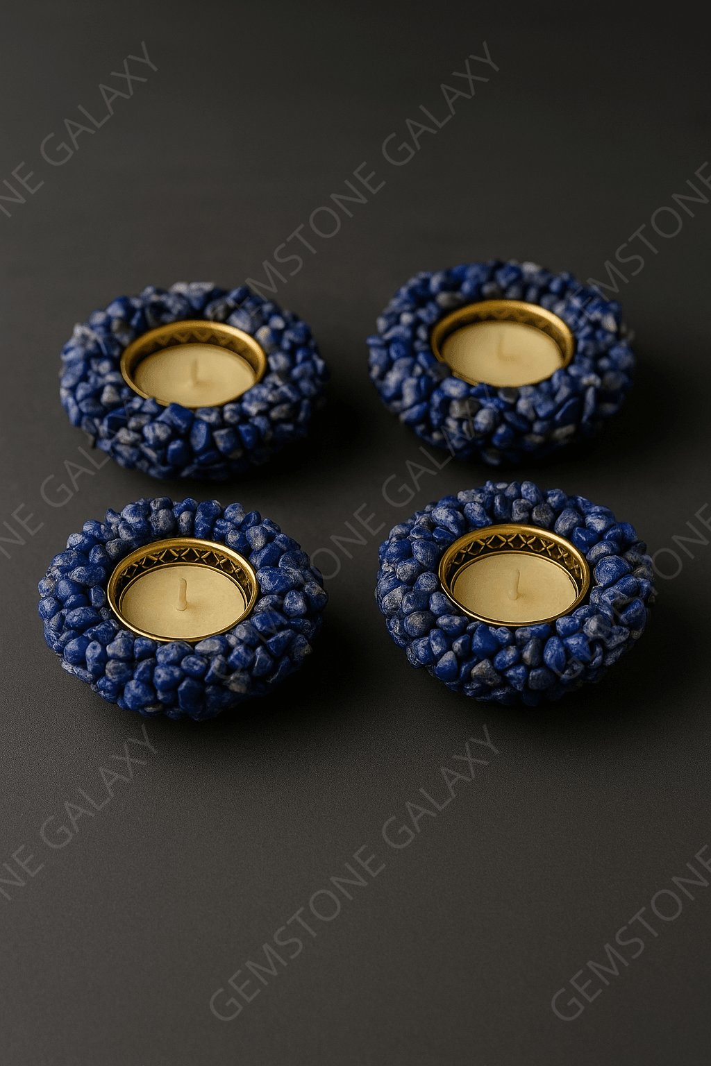 Sodalite Crystal Candle Holder