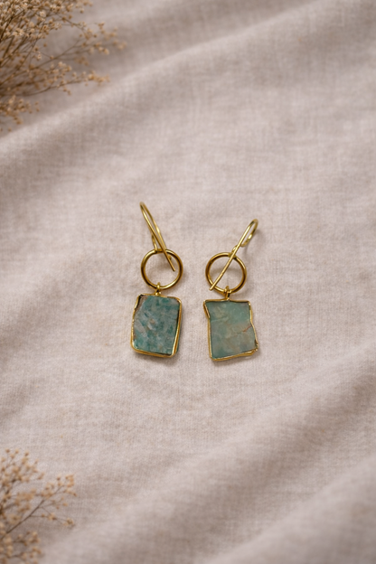 Earth Palette Mixed Stone Necklace & Earrings Set