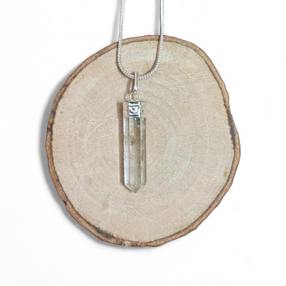 Clear Quartz Pencil Pendant
