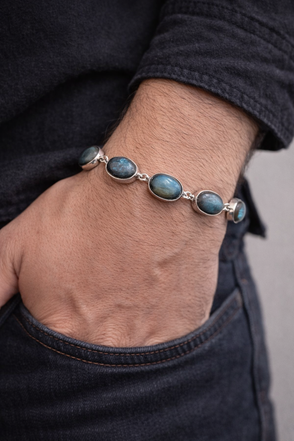 Labradorite Adjustable Bracelet