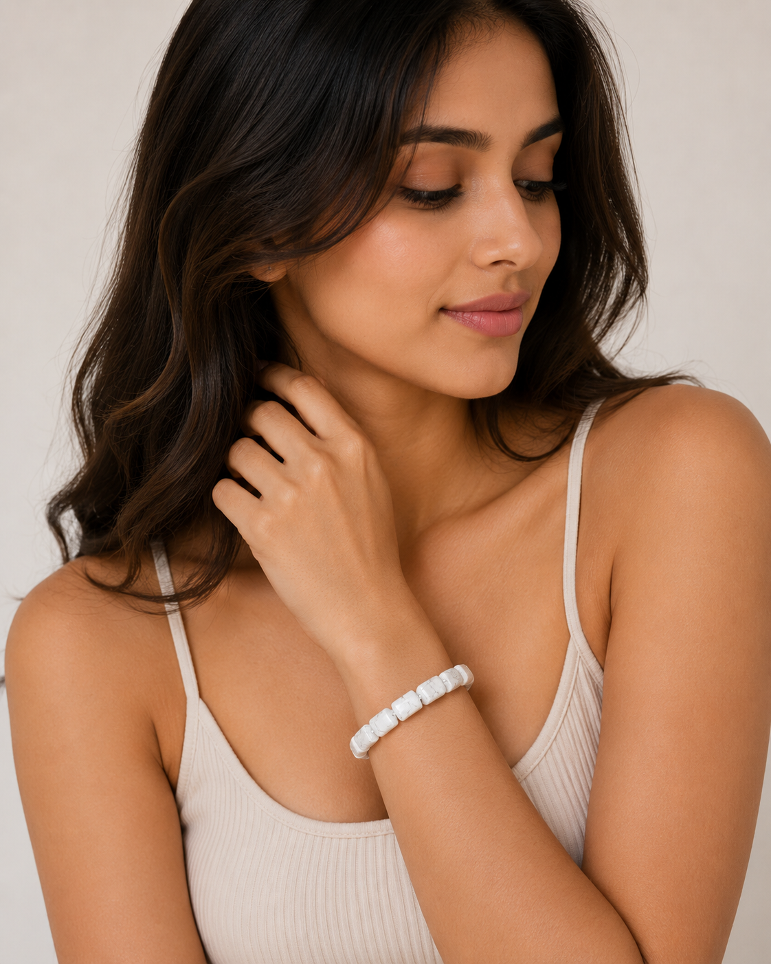 Howlite Tube Bracelet