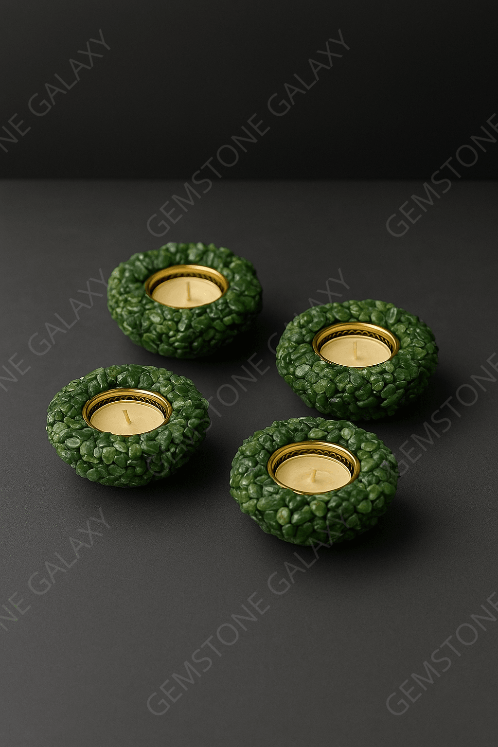 Jade Crystal Candle Holder