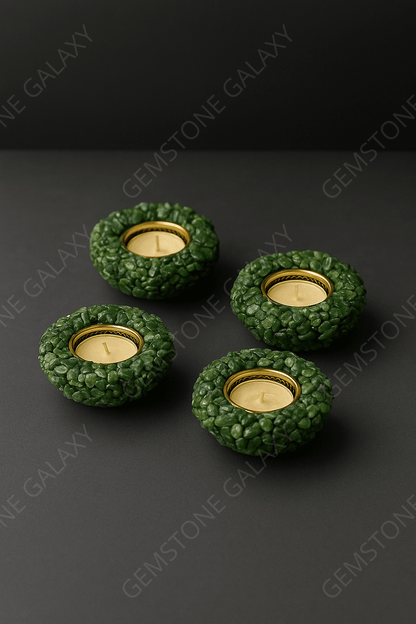 Jade Crystal Candle Holder