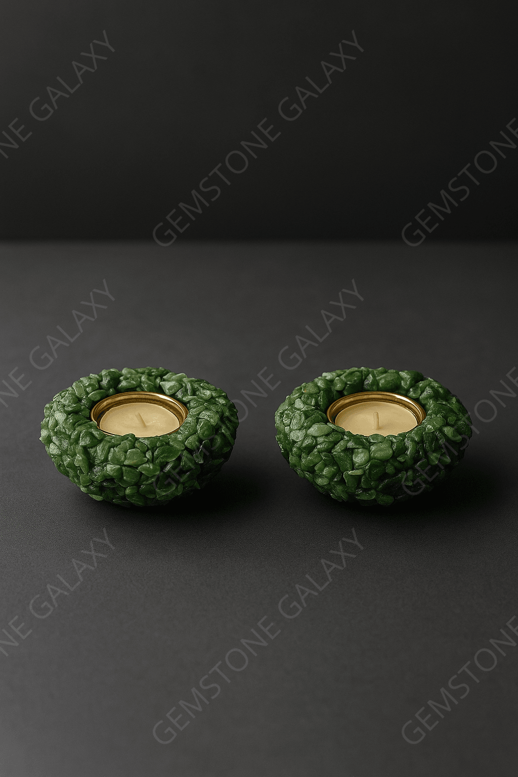 Jade Crystal Candle Holder