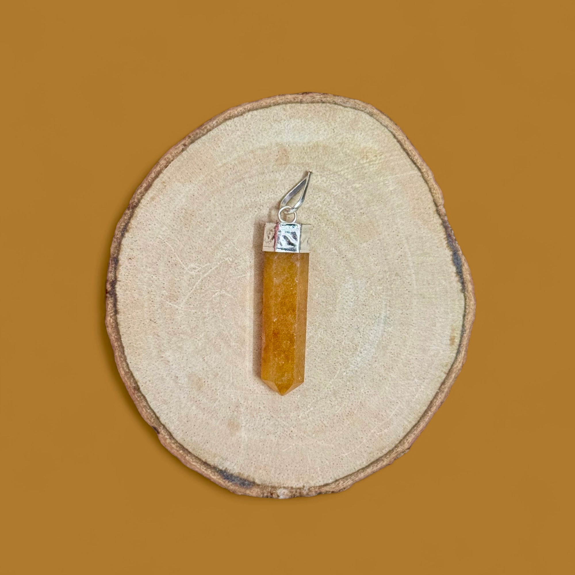 Citrine Pencil Pendant