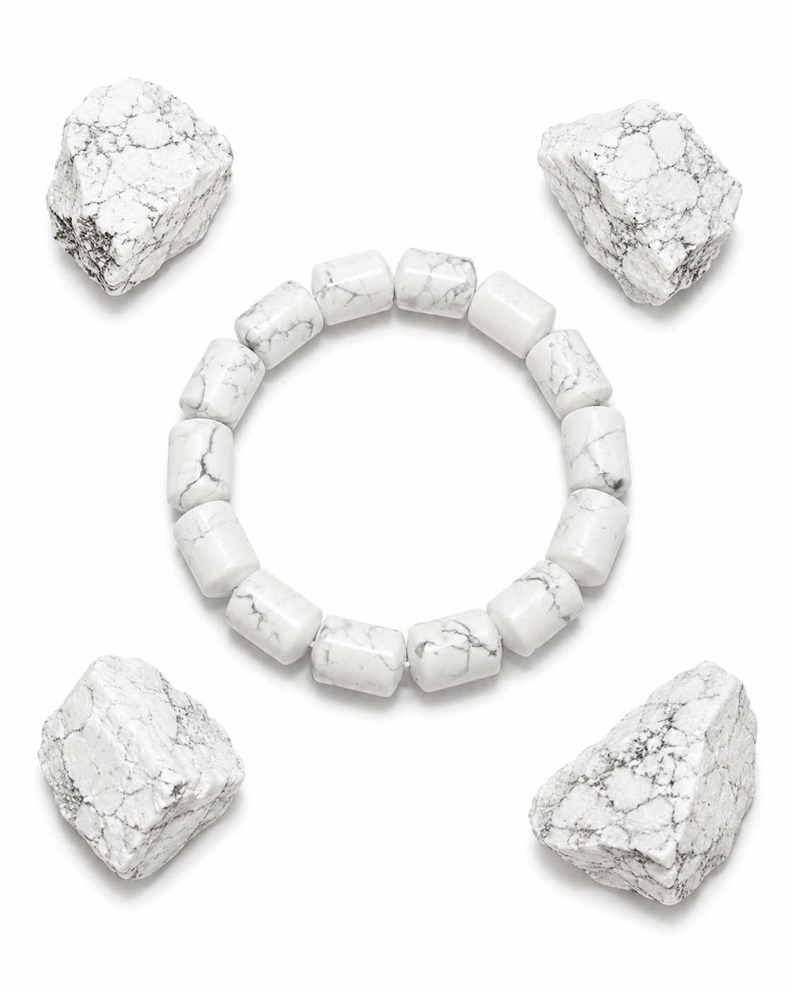Howlite Tube Bracelet