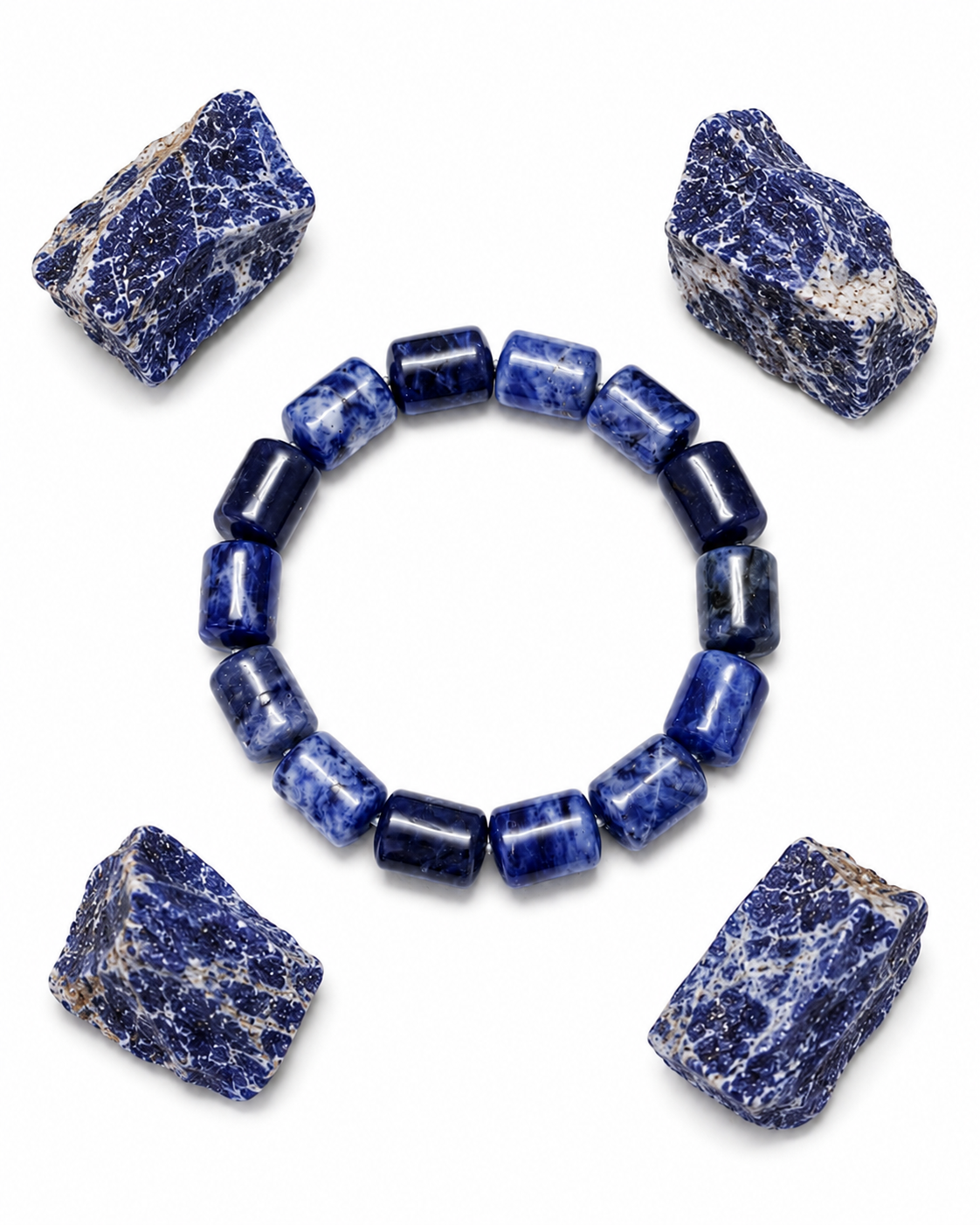 Sodalite Tube Bracelet