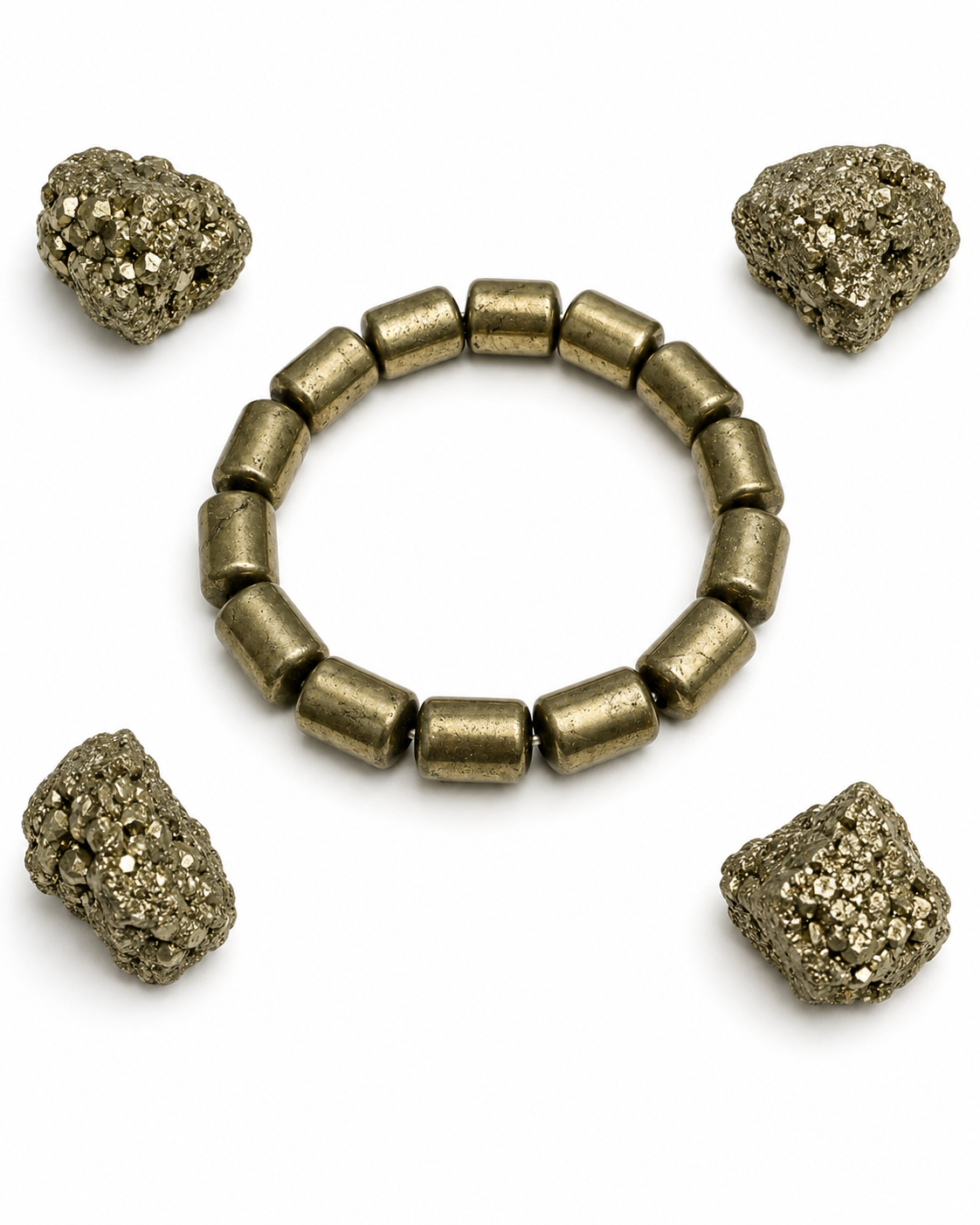Pyrite Tube Bracelet