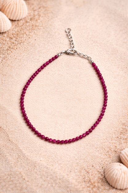 Ruby Adjustable Anklet