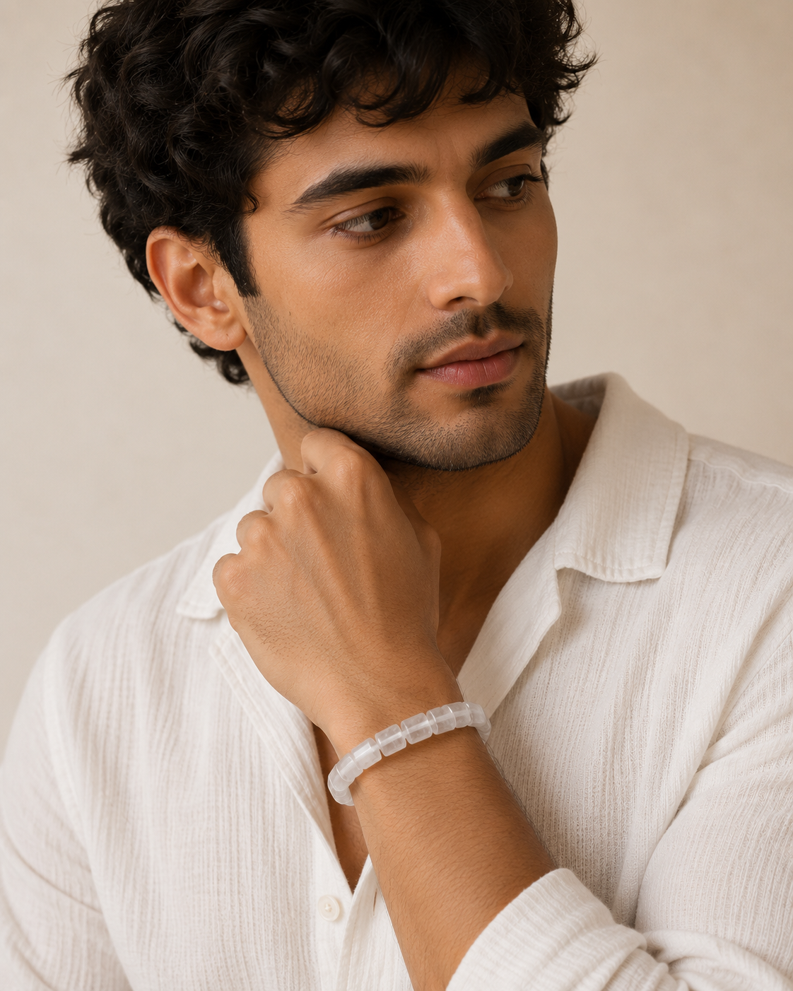 Clear Quartz Tube Bracelet