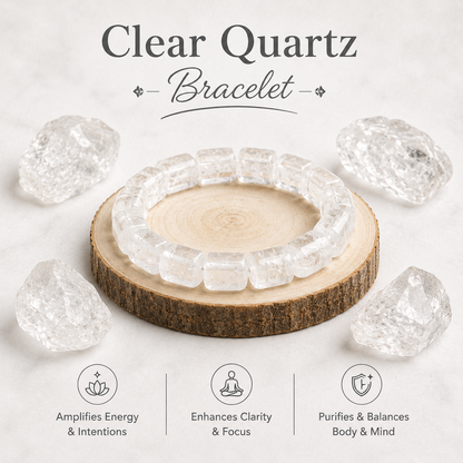 Clear Quartz Tube Bracelet