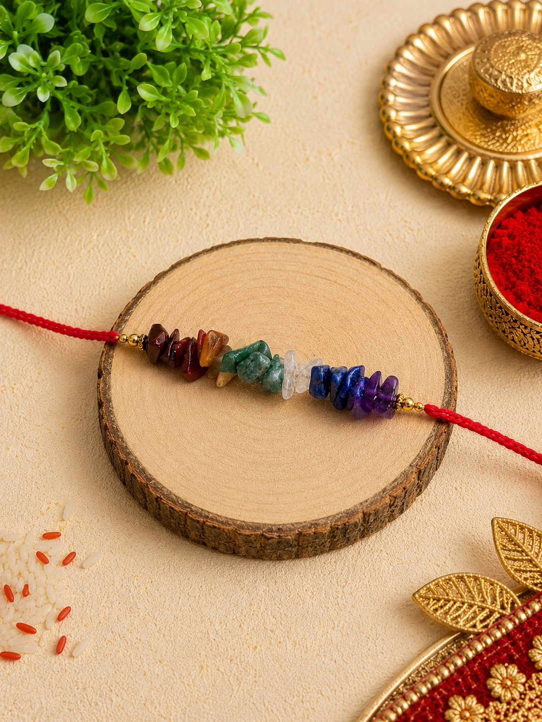 7 Chakra Chips Rakhi