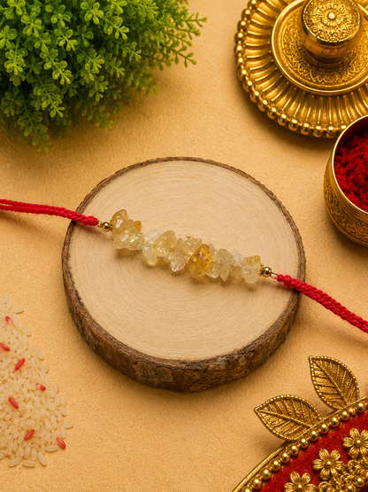 Citrine Chips Rakhi