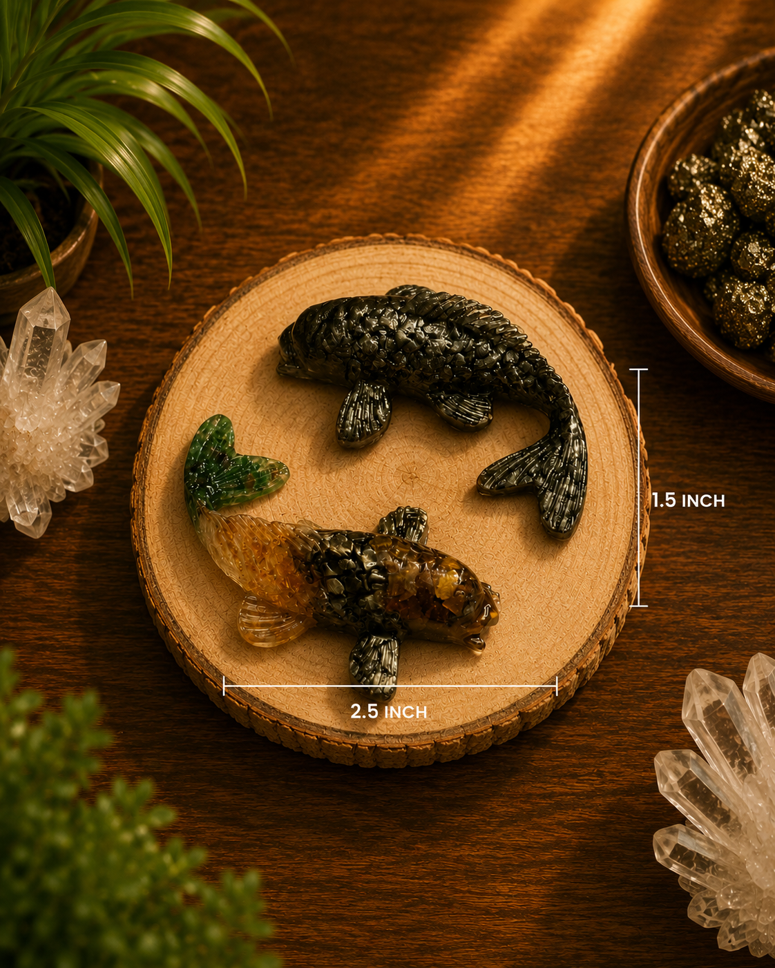 Dhan Yog Fish & Pyrite Fish Combo