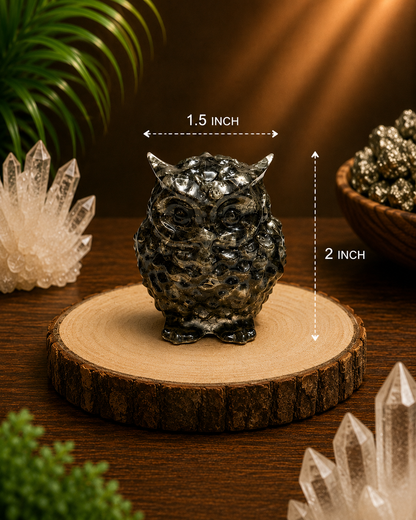 Pyrite Owl – Wealth, Protection & Success Crystal Owl