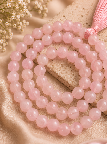 Rose Quartz Mala