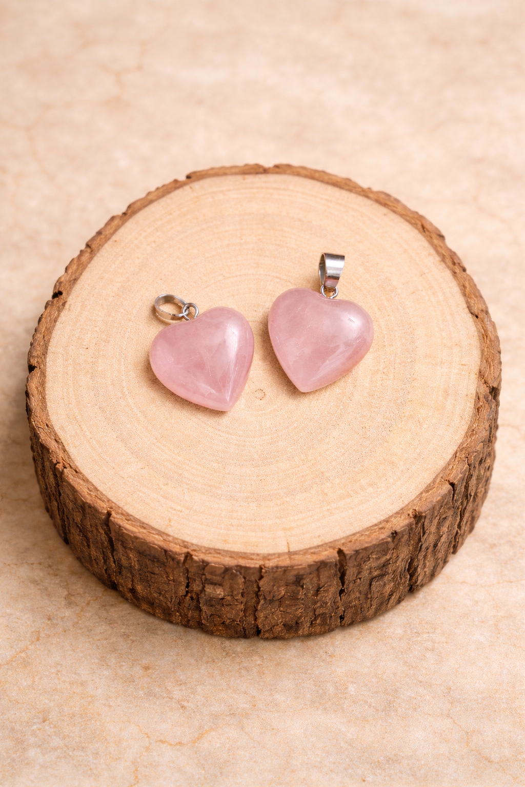 Rose Quartz Heart Pendant