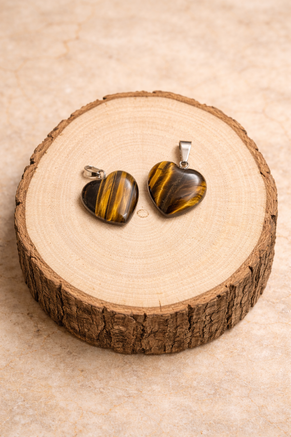 Tiger Eye Heart Pendant