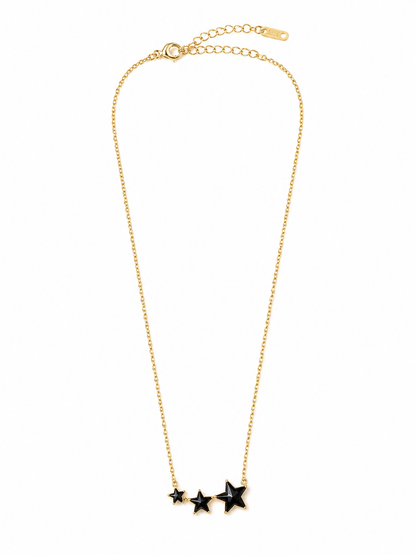 Midnight Trio Star Necklace