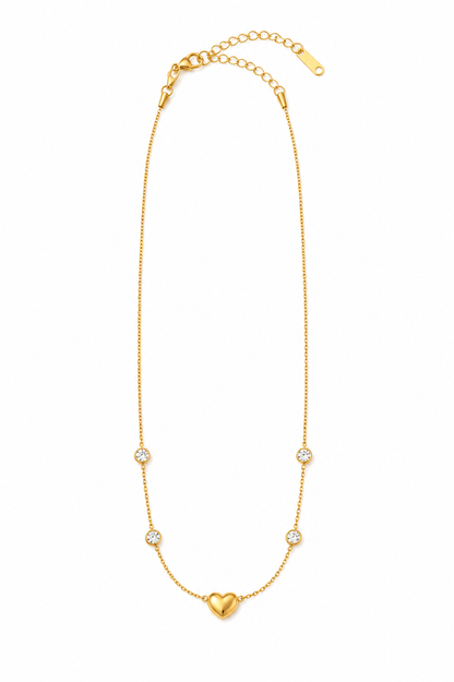 Amora Crystal Heart Necklace
