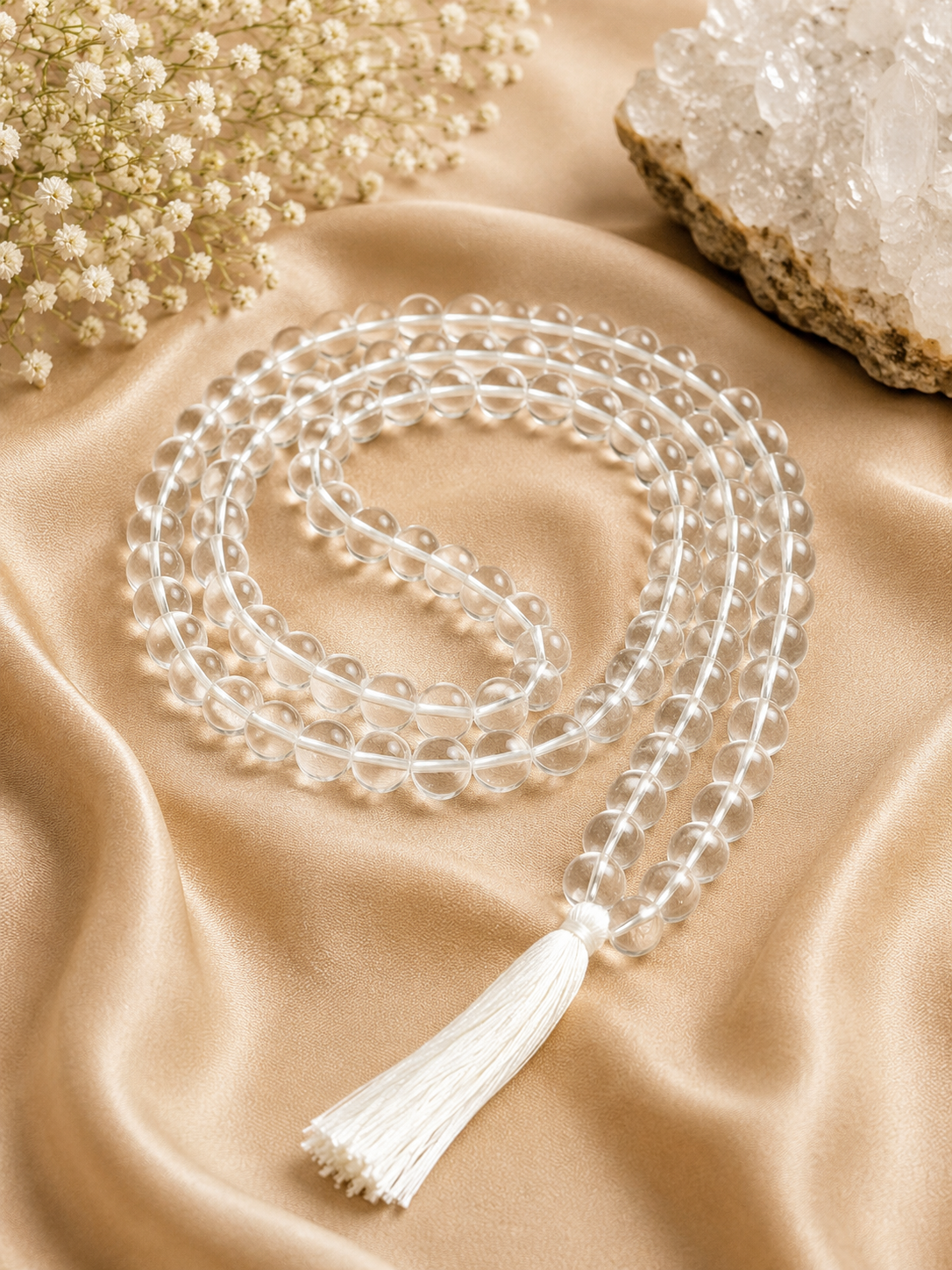 Clear Quartz Mala (Sphatik Mala)