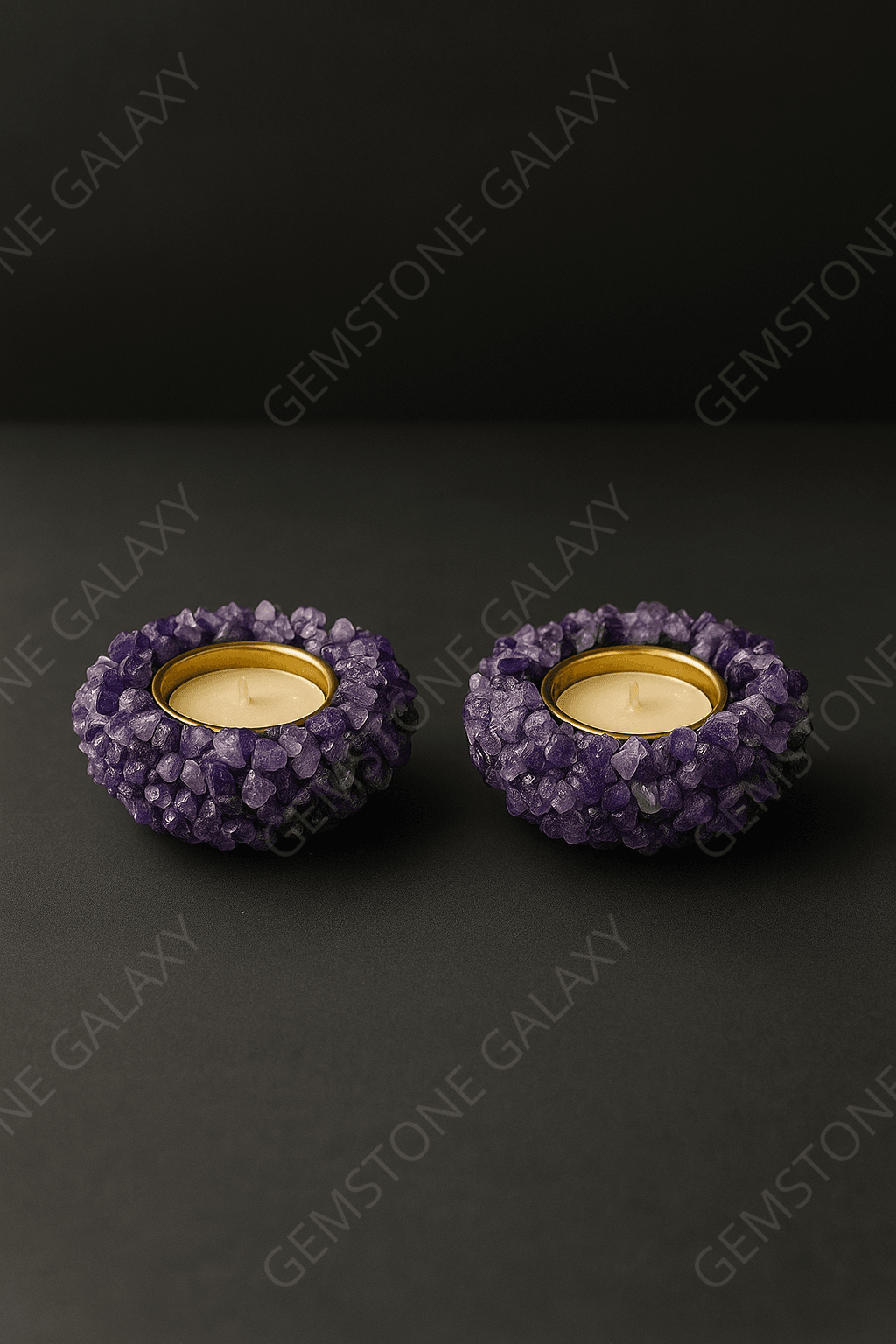 Amethyst Crystal Candle Holder